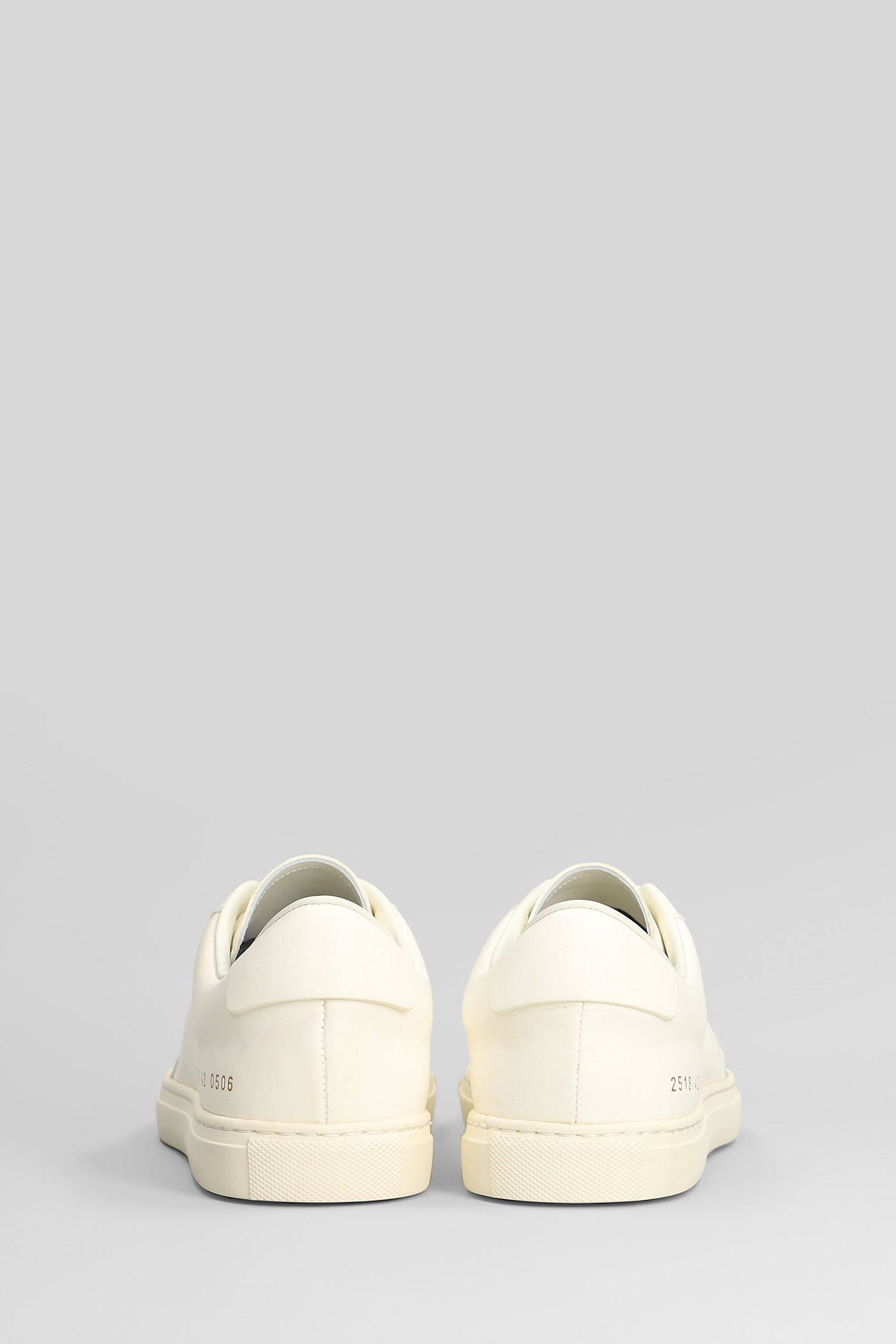 Common Projects Court Classic Sneakers In White Suede And Leather In White