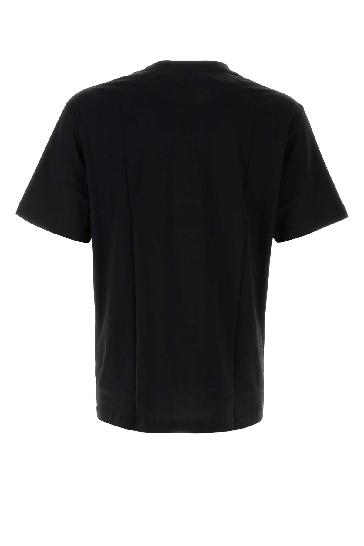 Shop Balmain Black Cotton T-shirt In Eabnoirblanc