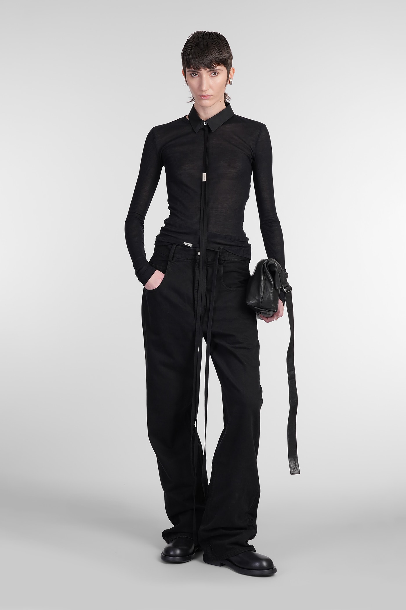 Ann Demeulemeester Claire Jeans In Black Denim In Black