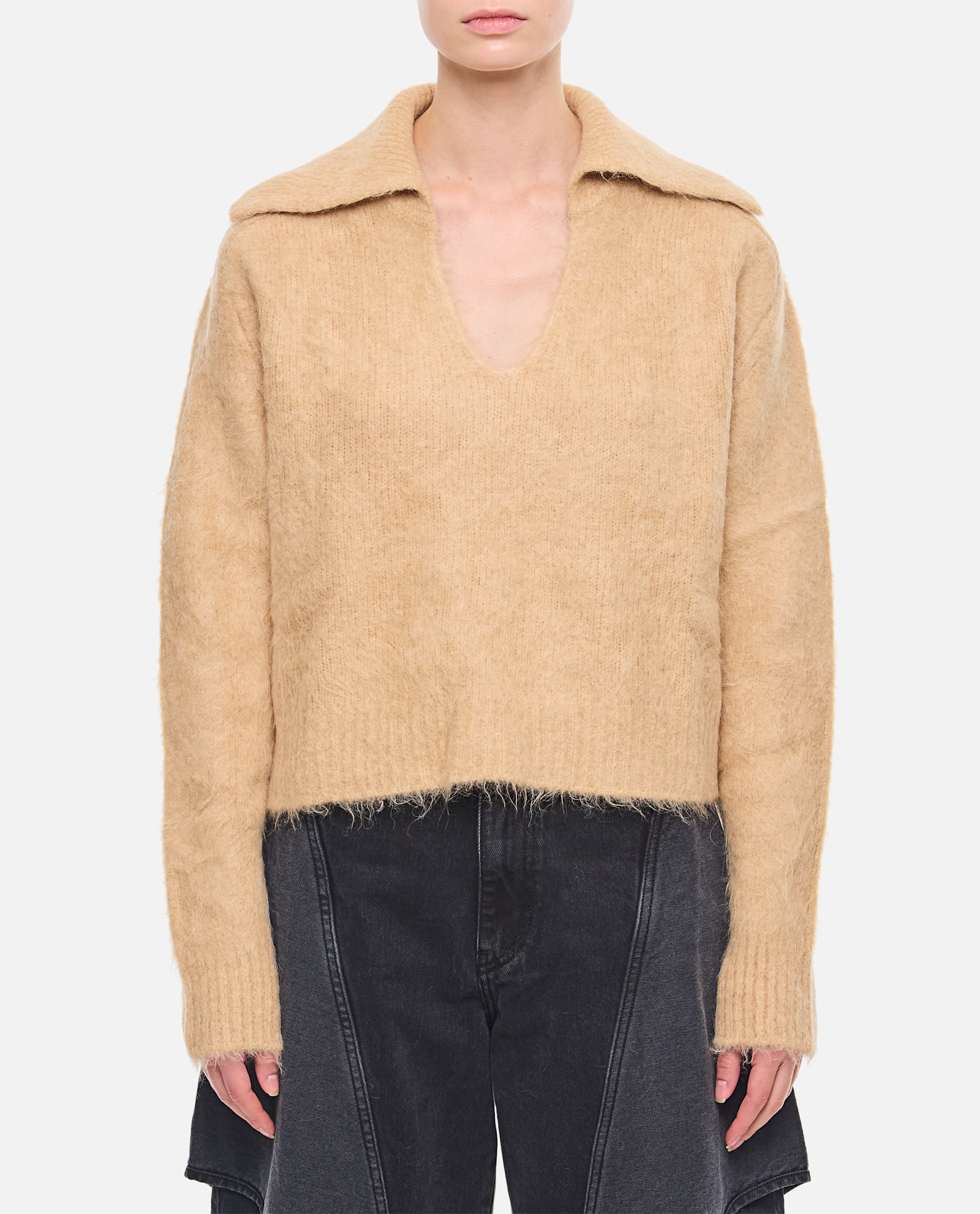 LOULOU STUDIO AMBROSE ALPACA WOOL SWEATER