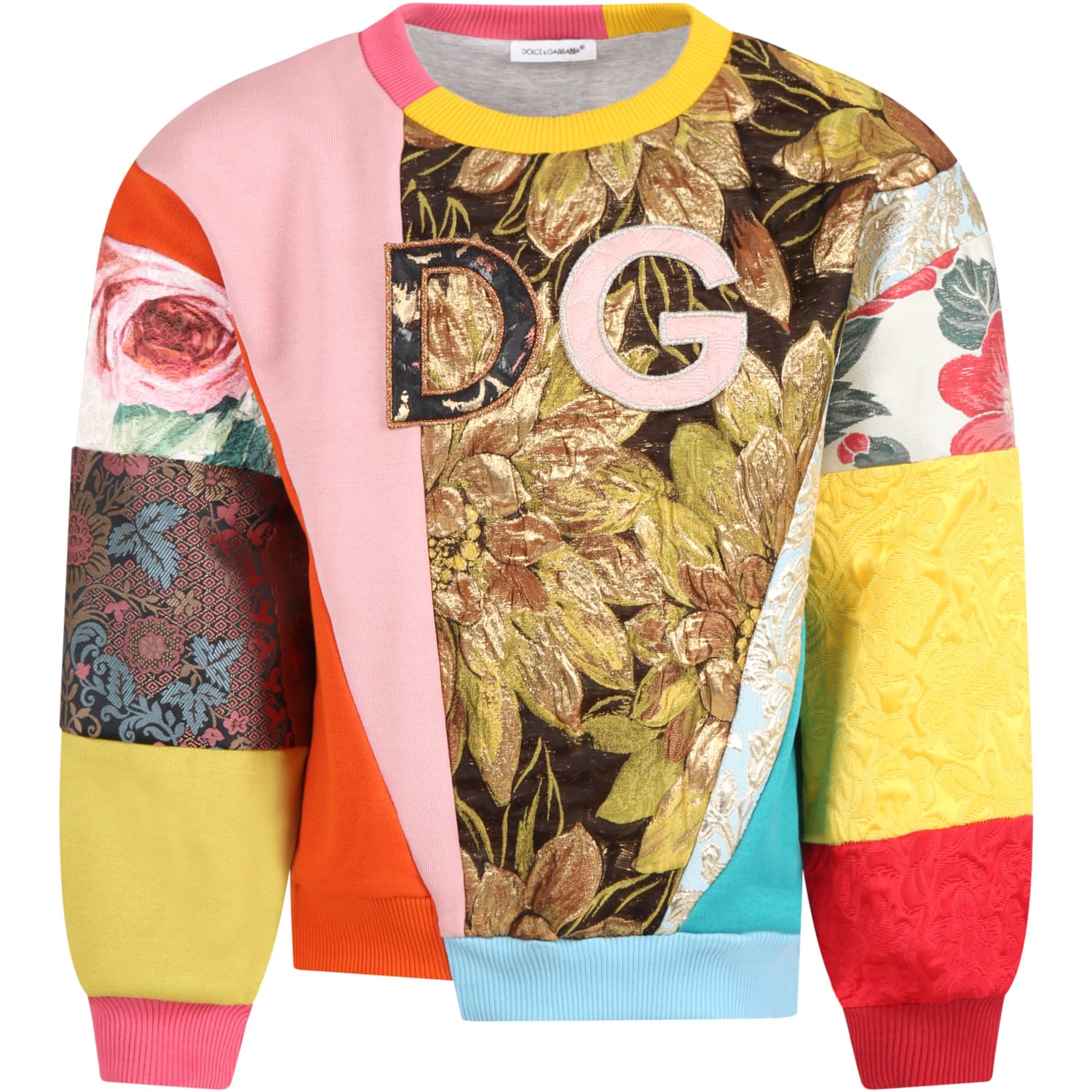 Dolce & Gabbana Multicolor Sweatshirt For Girl With Logo