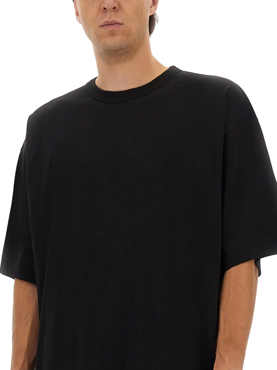Dries Van Noten Casual Cotton T-shirt Short Sleeves In Black
