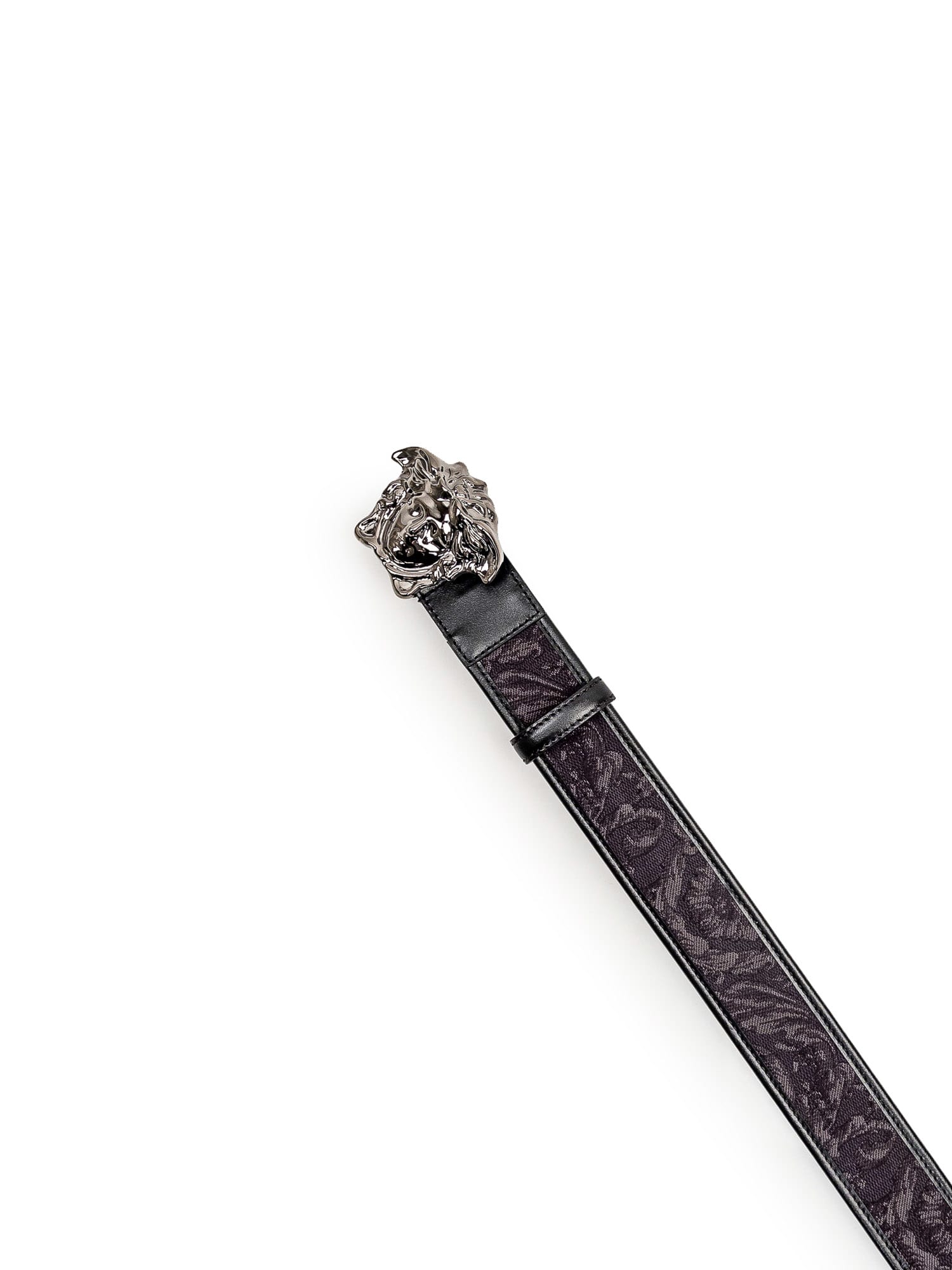 Versace La Medusa Barocco Belt In Black
