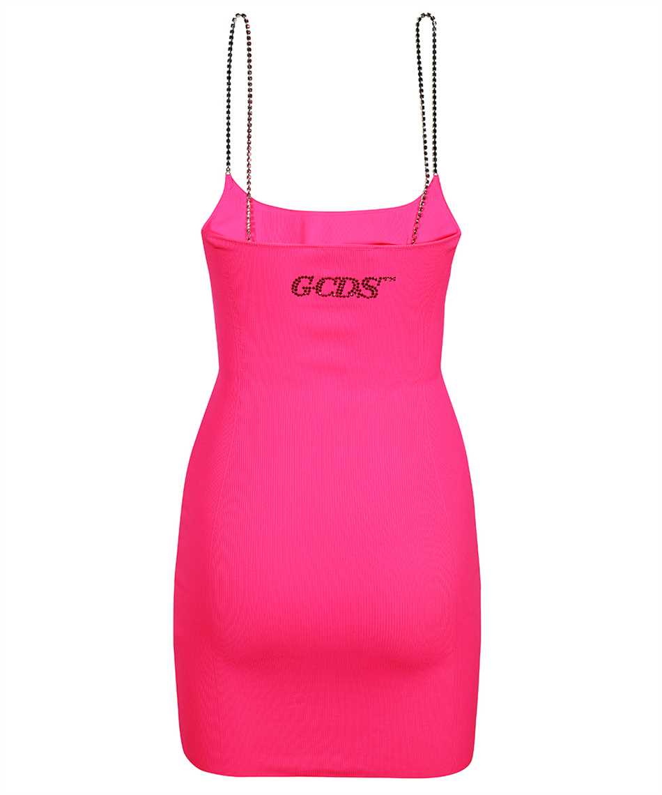 Gcds Ribbed Knit Dress In Pink