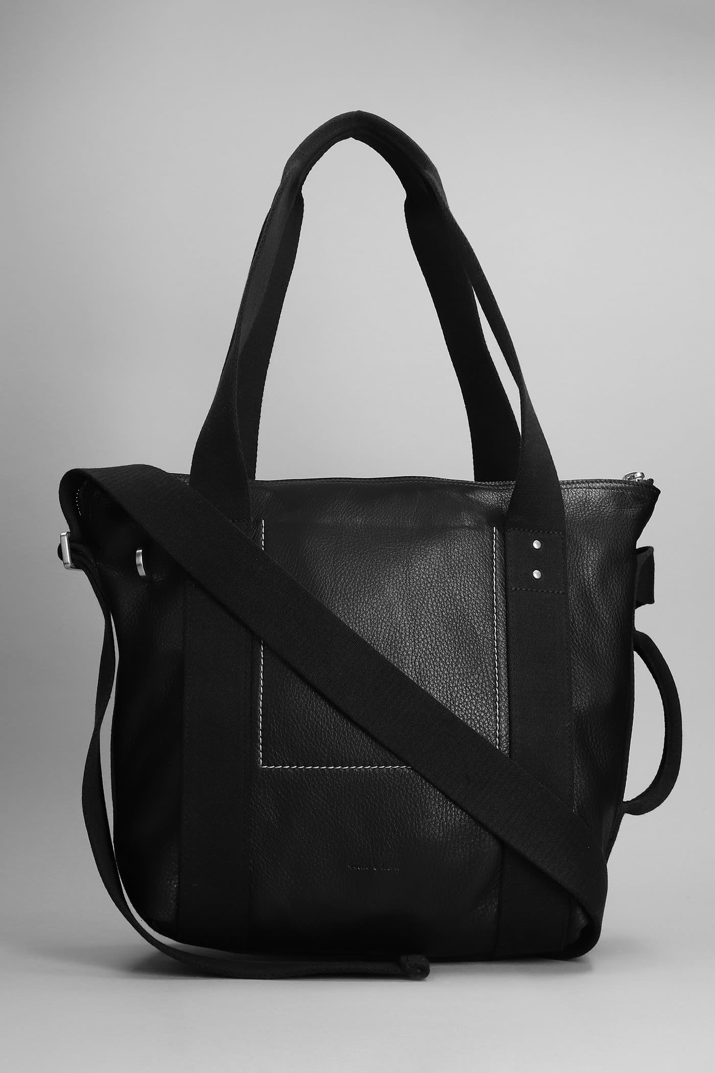Rick Owens Mini Trolley Shoulder Bag In Black Leather