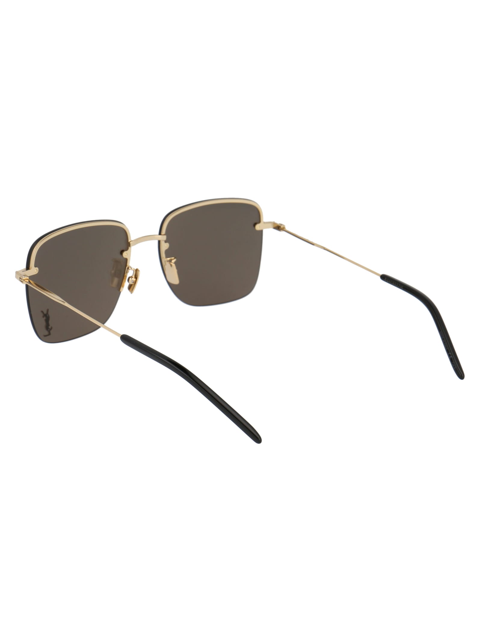 Shop Saint Laurent Sl 312 M Sunglasses In 006 Gold Gold Brown