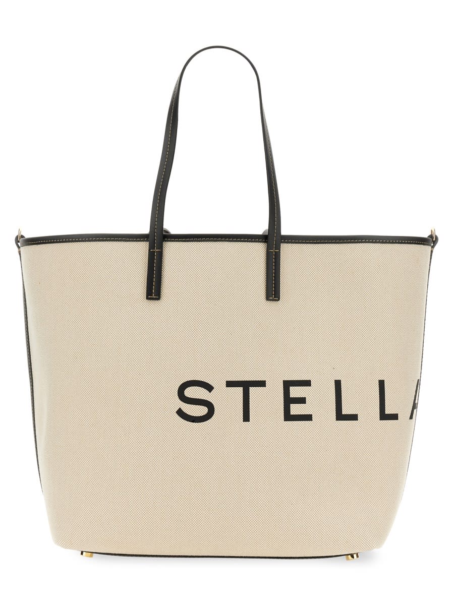Shop Stella Mccartney Beach Tote Bag In Beige