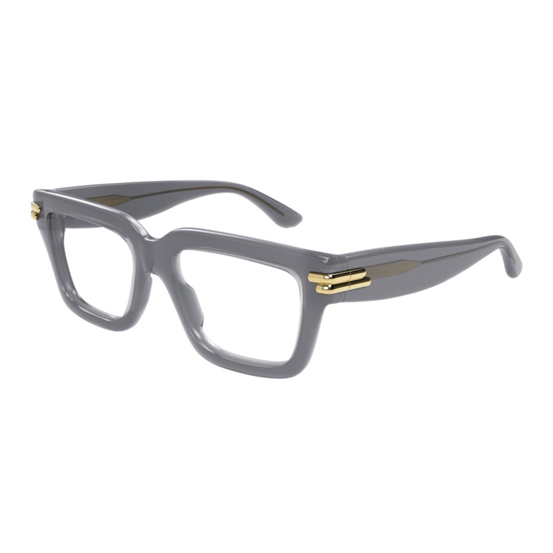 Bottega Veneta Bv1324o Linea Mitre 005 Grey Trasperent Glasses In Gray