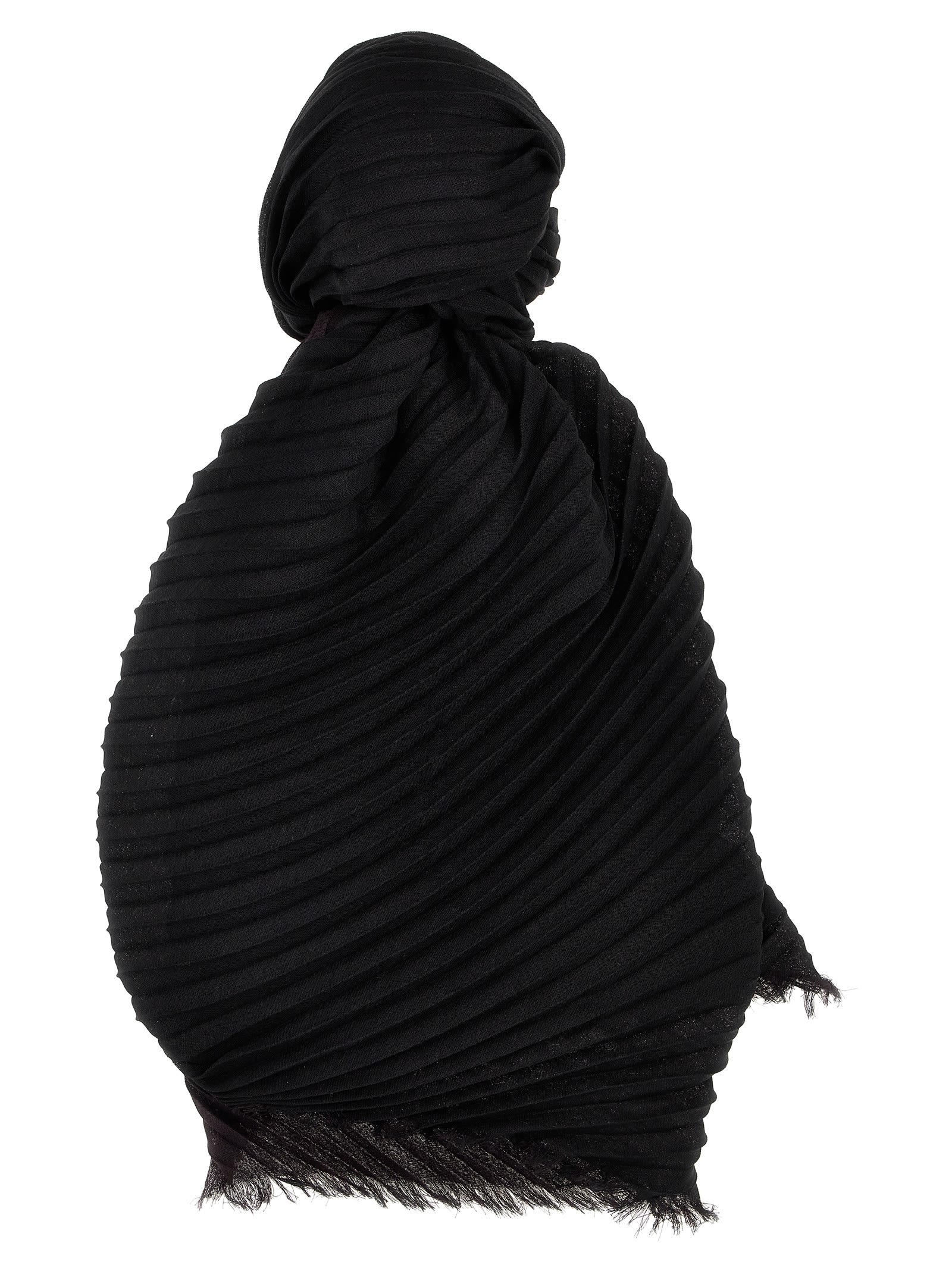 Issey Miyake Double Pleats Scarves And Foulards Black