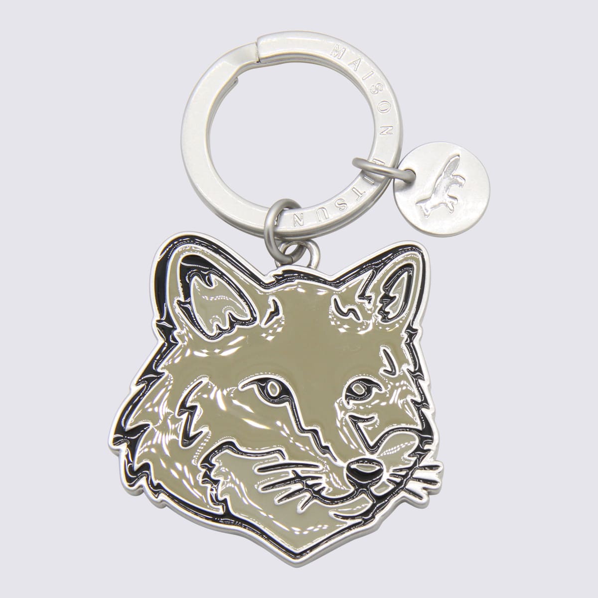 Maison Kitsuné Canvas Metal Fox Key Ring