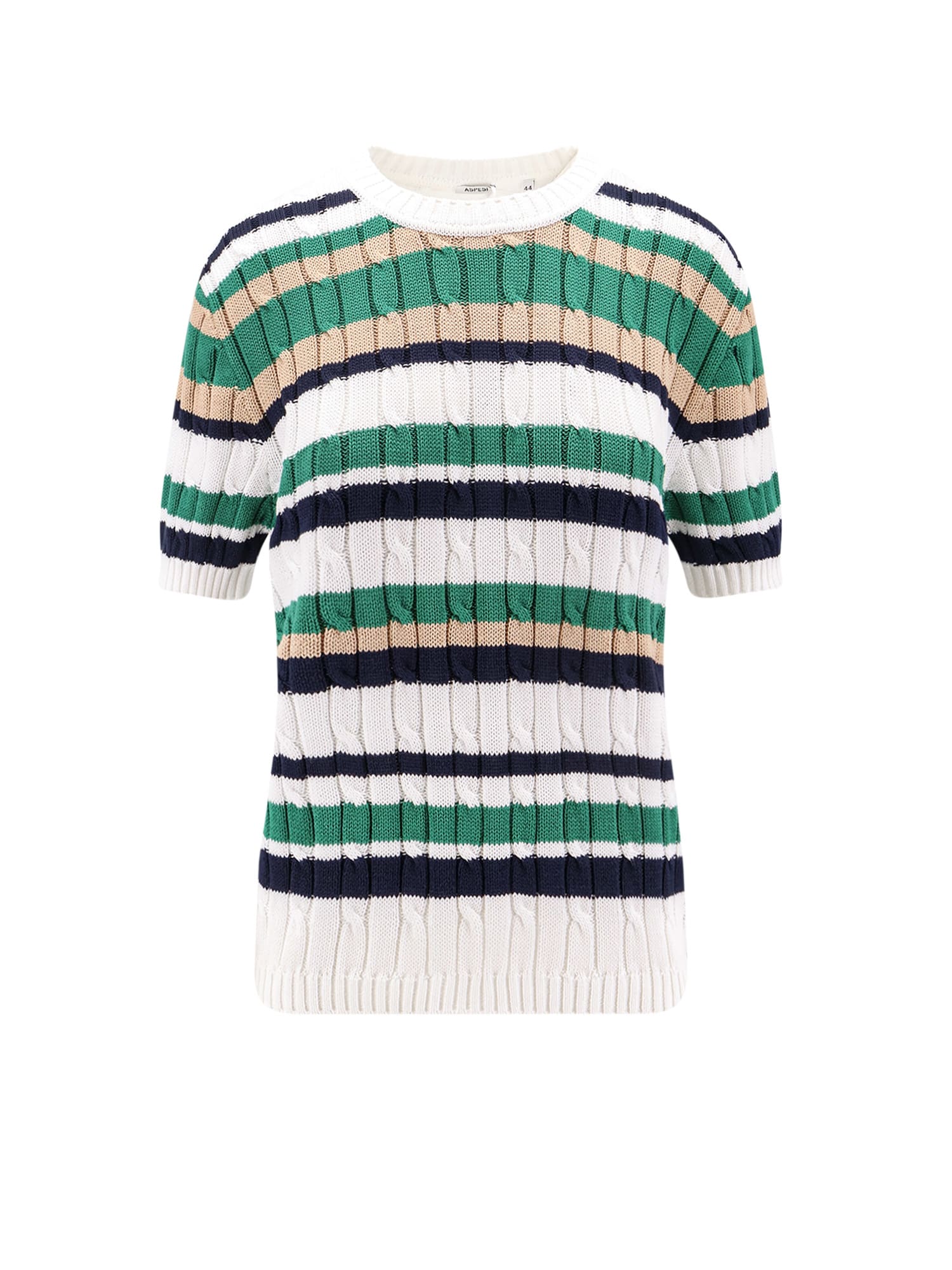 Aspesi Multicolor Striped Cotton Sweater In Multi