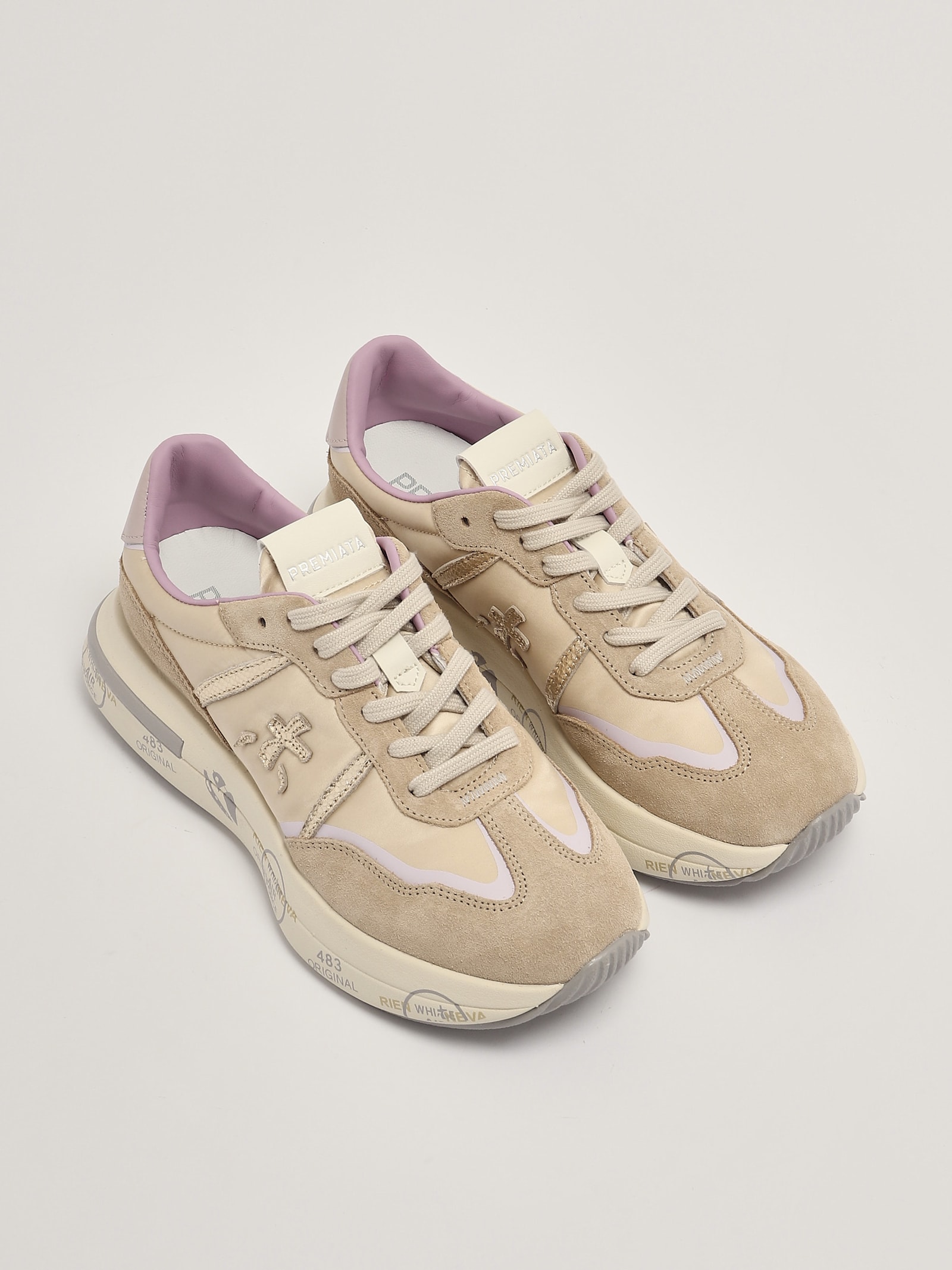 Shop Premiata Cassie Sneaker In Beige