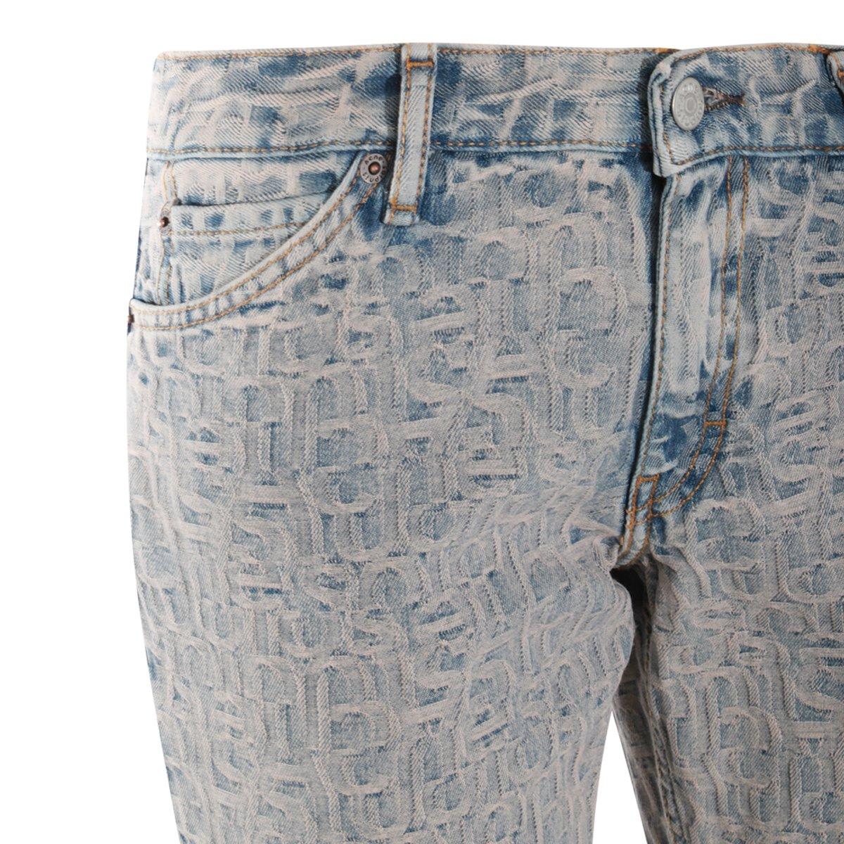 Shop Acne Studios Low-rise Flared Jeans In Blue/beige