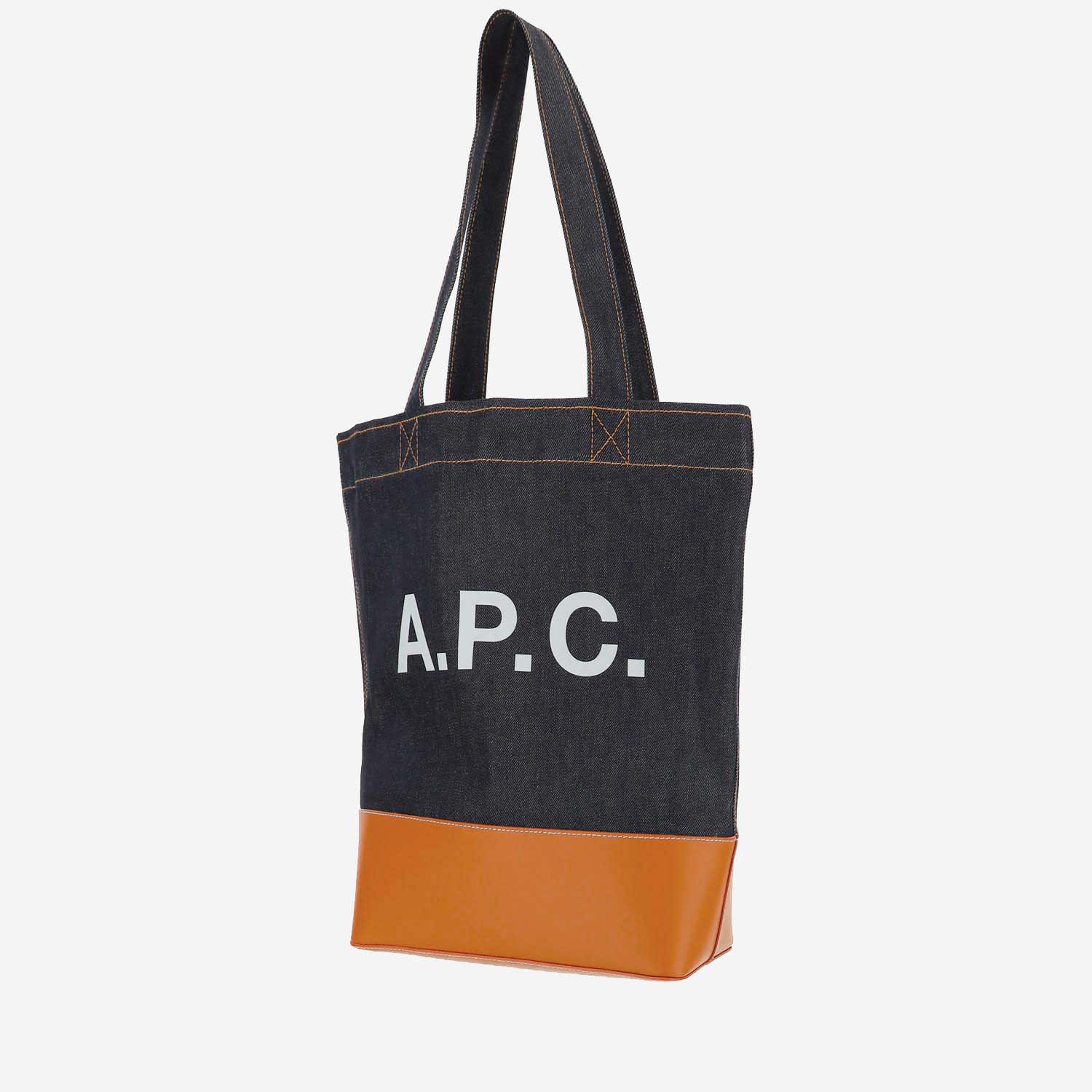 Shop Apc Axelle Denim Tote Bag In Red