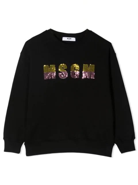 MSGM Sequin Logo Sweatshirt