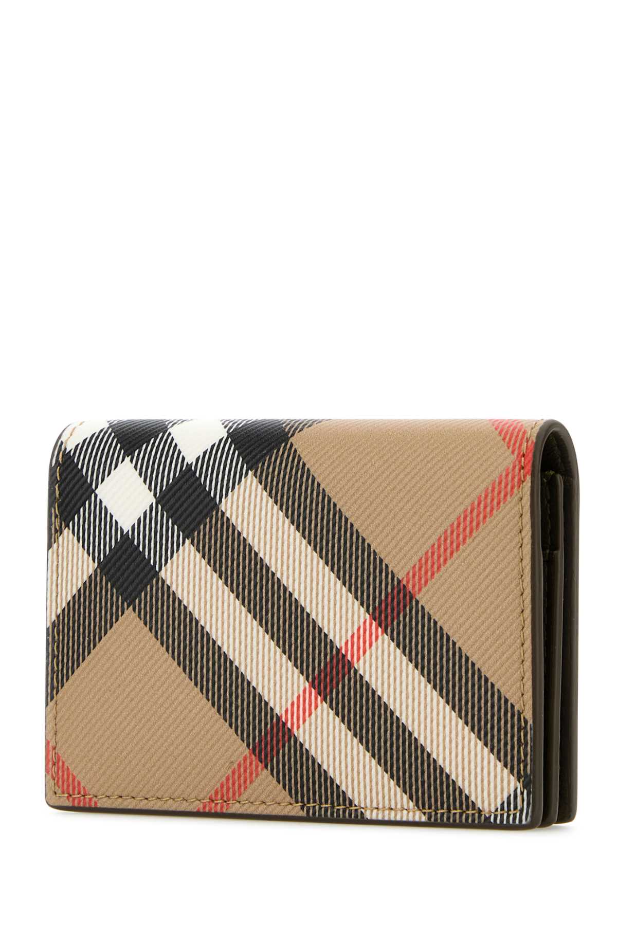 Shop Burberry Printed E-canvas Card Holder In Sand