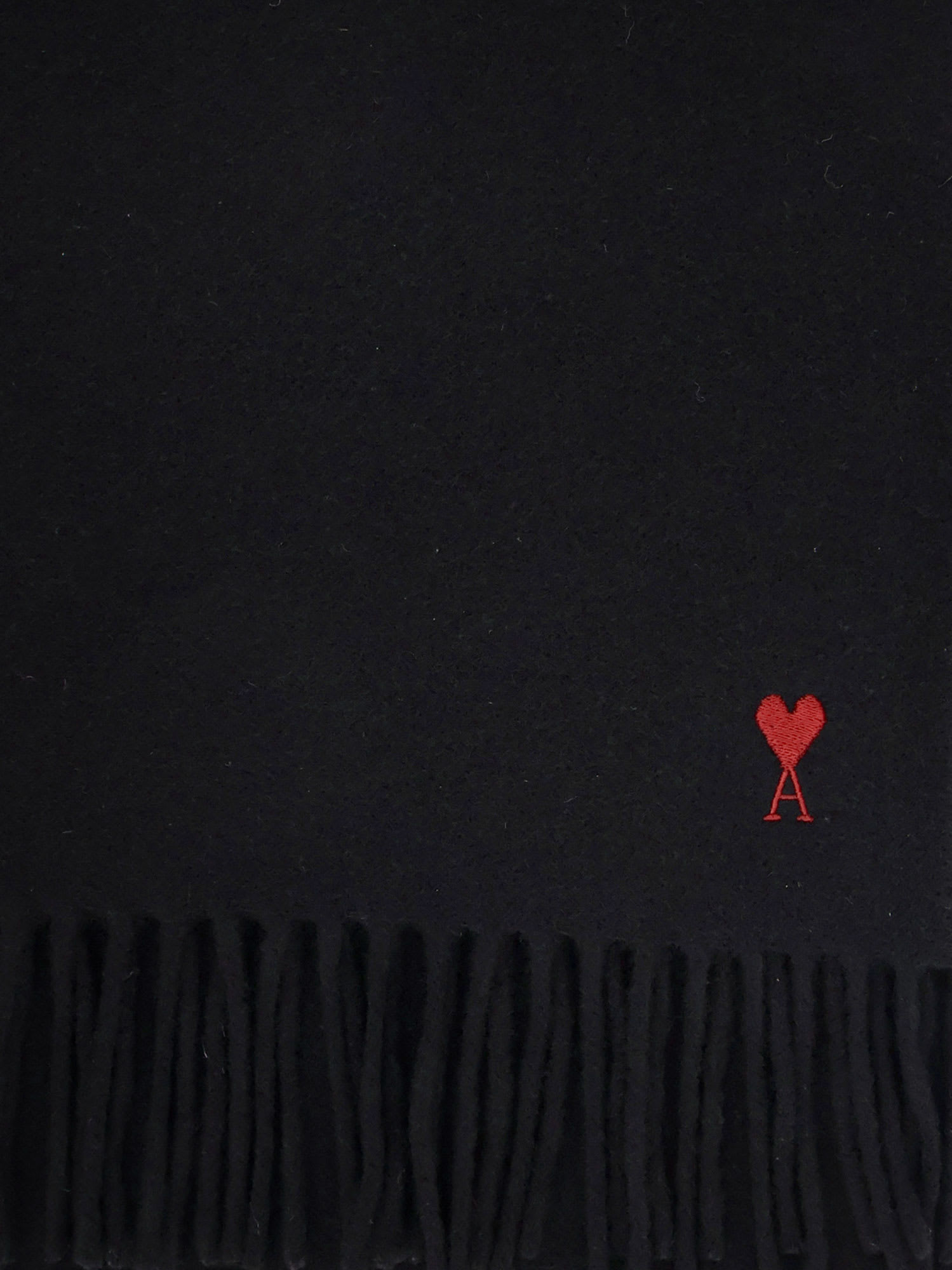 Ami Alexandre Mattiussi Ami Paris Men Wool Scarf In Black