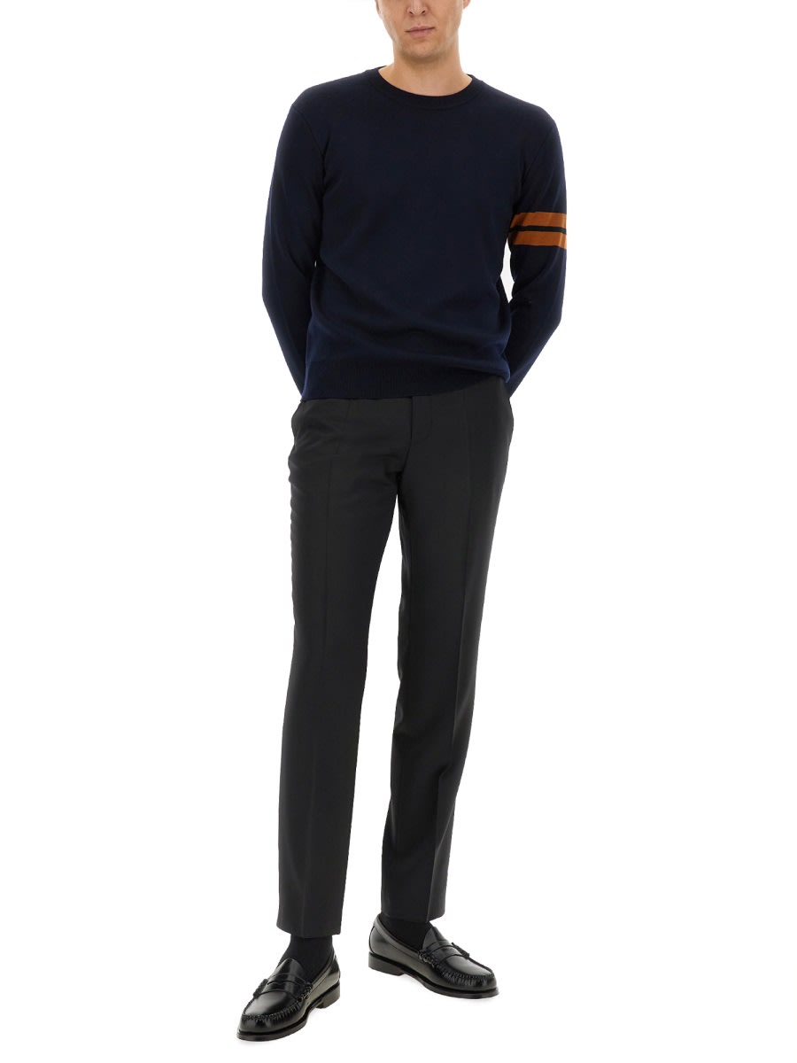 Shop Zegna Wool Jersey. In Blue