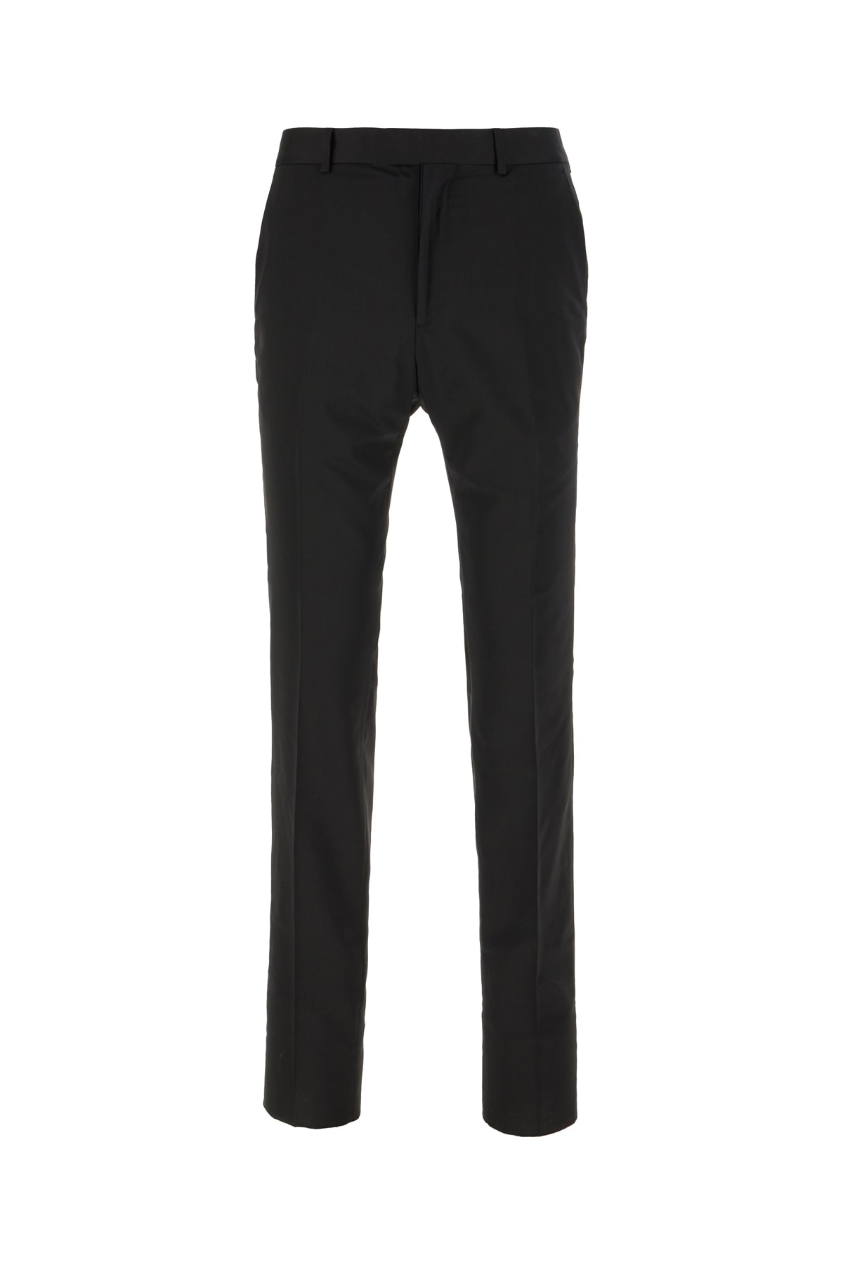 Shop Zegna Black Wool Blend Pants