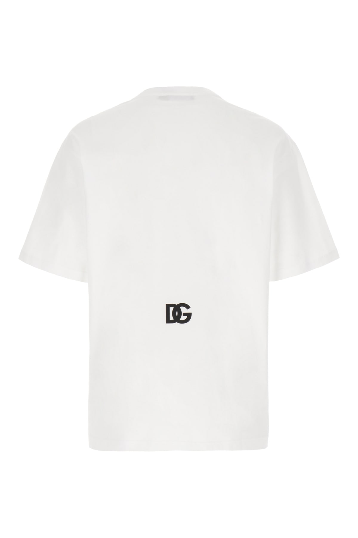 Shop Dolce & Gabbana White Cotton T-shirt In Bianco Ottico