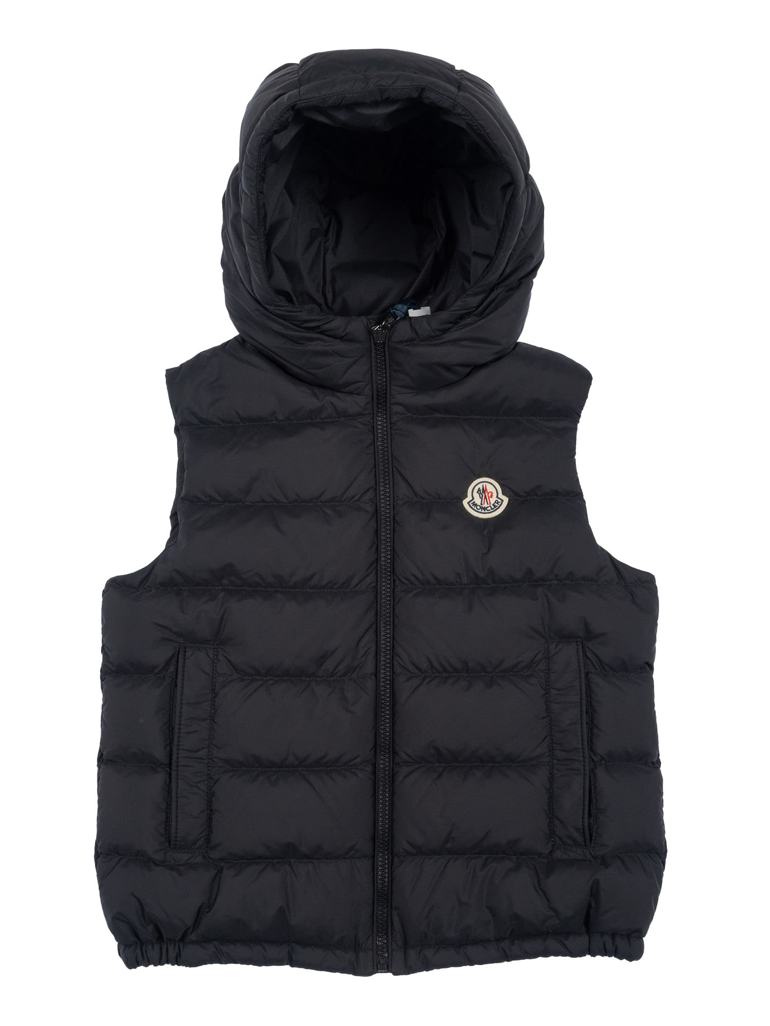 Moncler Kids' Fudo Hooded Down Puffer Vest In Black