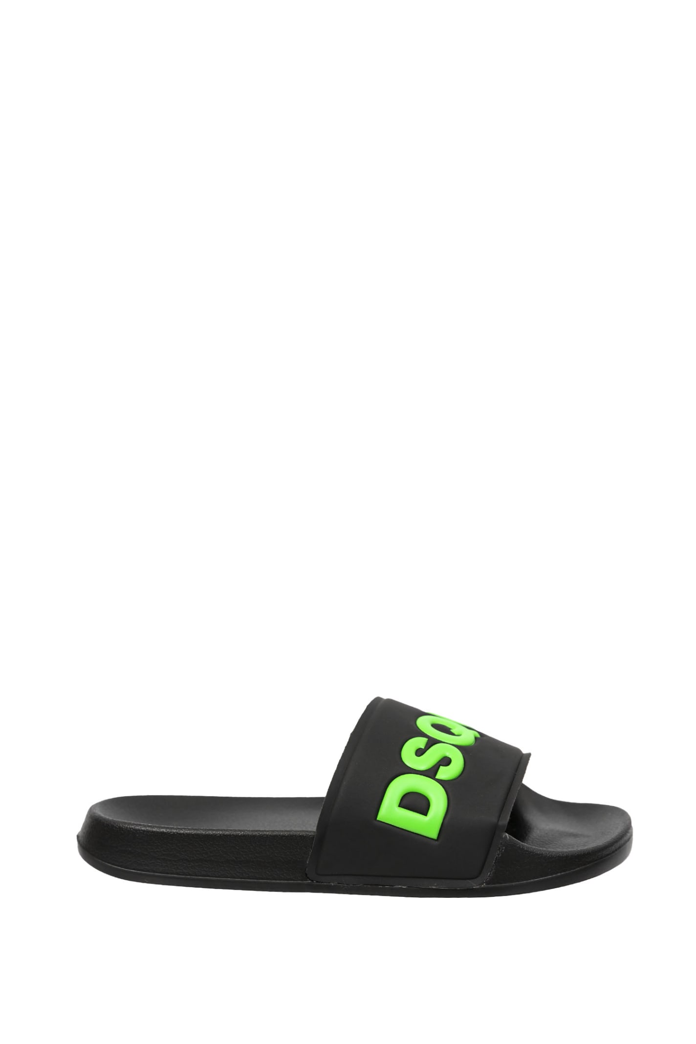 Shop Dsquared2 Logo Printed Slide Sandals In Back
