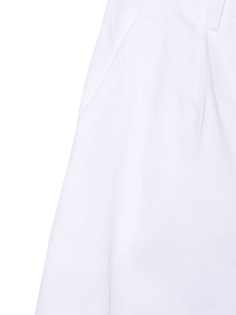 Fay Embroidered-logo Detail Trousers In White