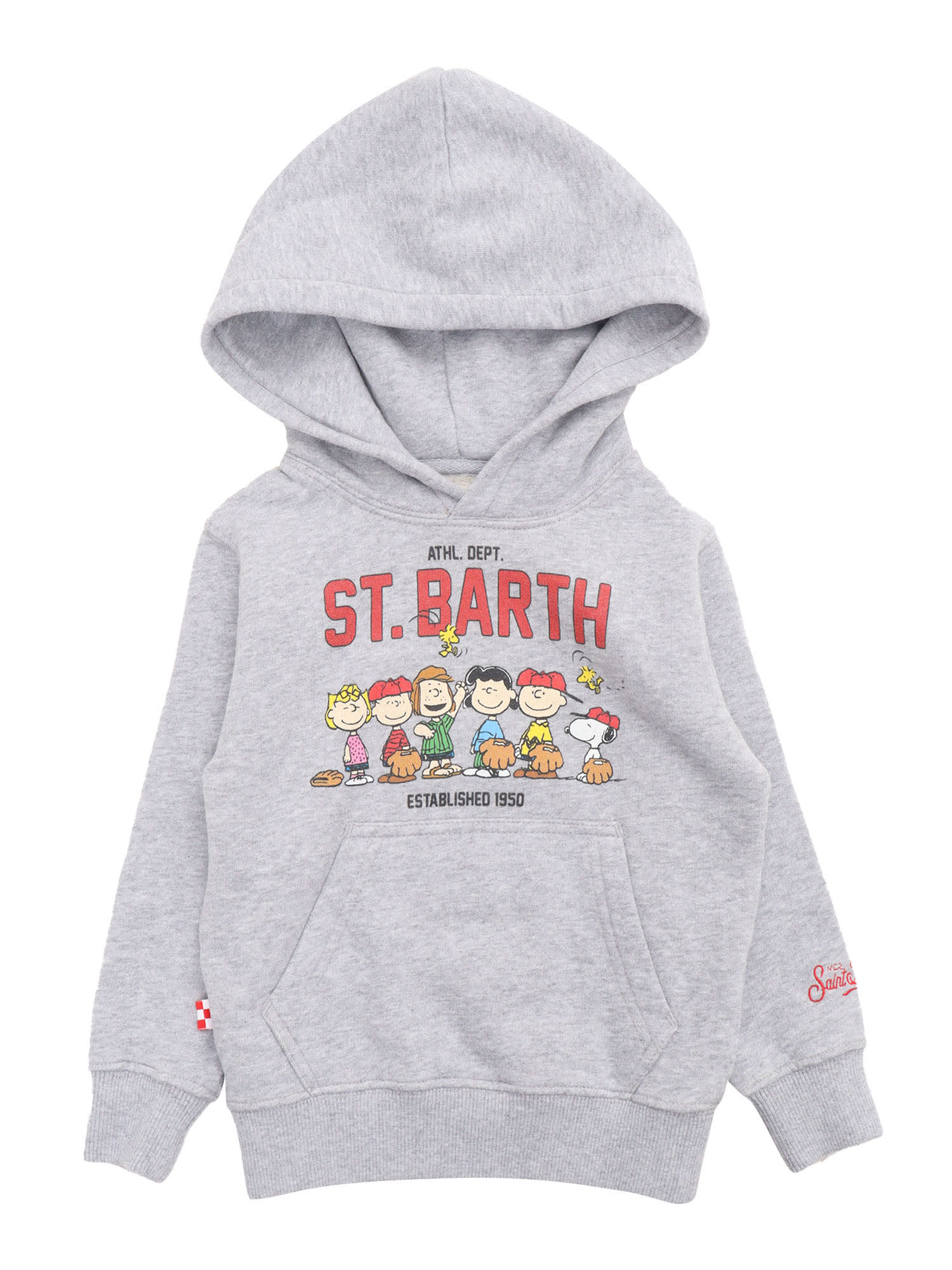 Mc2 Saint Barth Boy Hooded Fleece Sweater In Multicolor