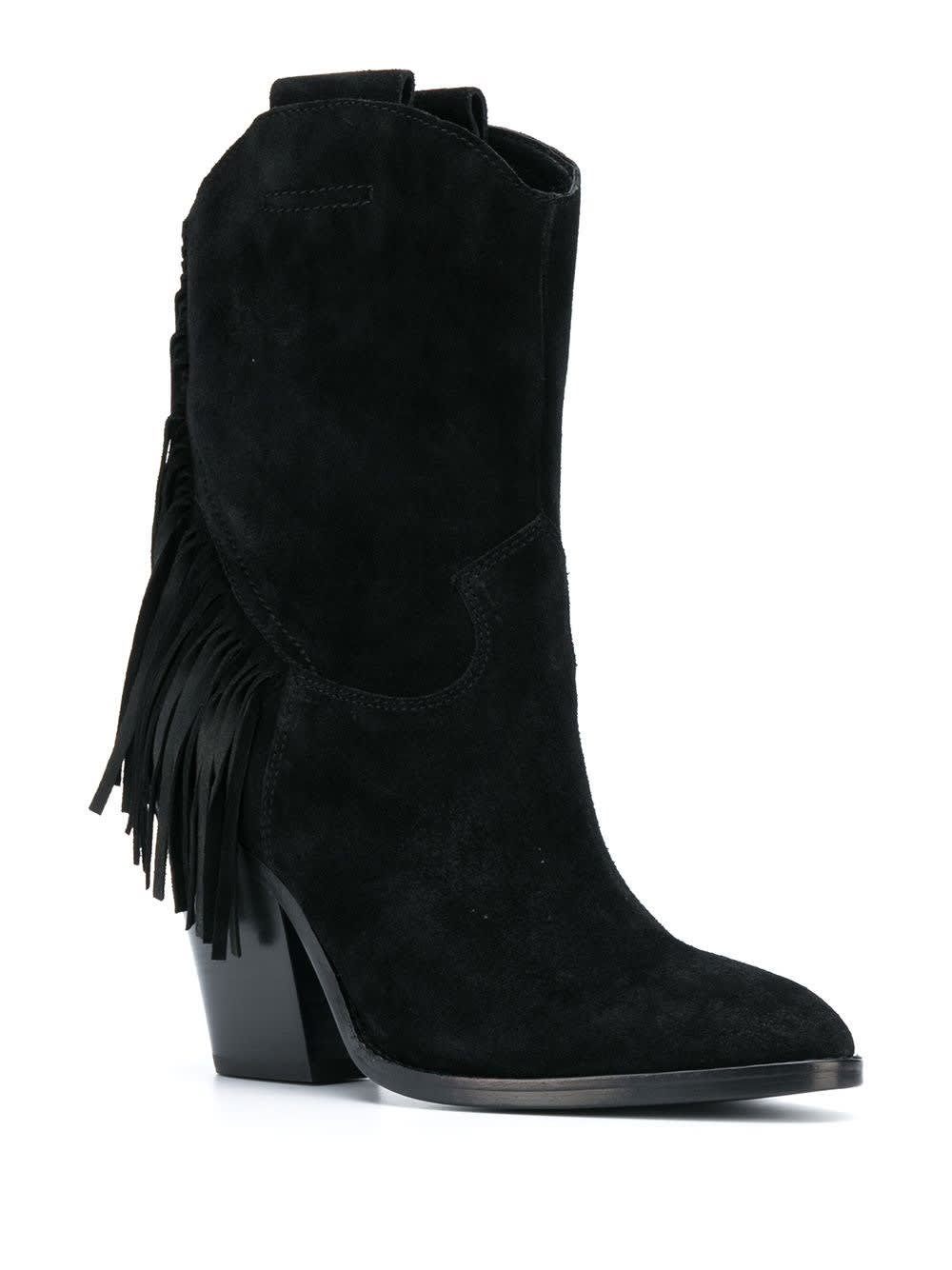 Ash Emotion Bis Suede Boots With Fringes