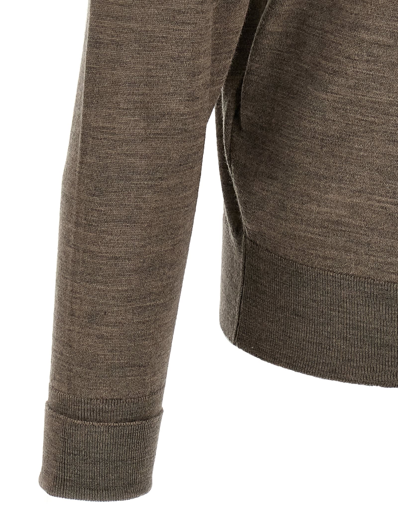 John Smedley Polo-neck Cuffed-sleeve Sweater In Multi