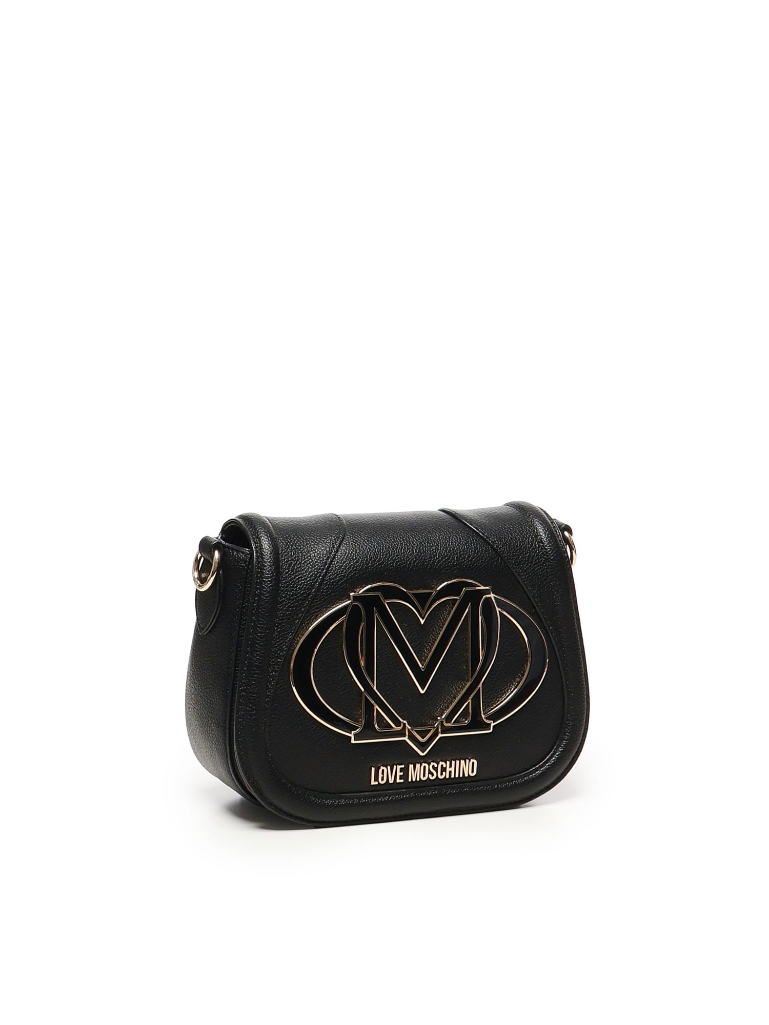 Love Moschino Shoulder Bag With Maxi Logo In Black