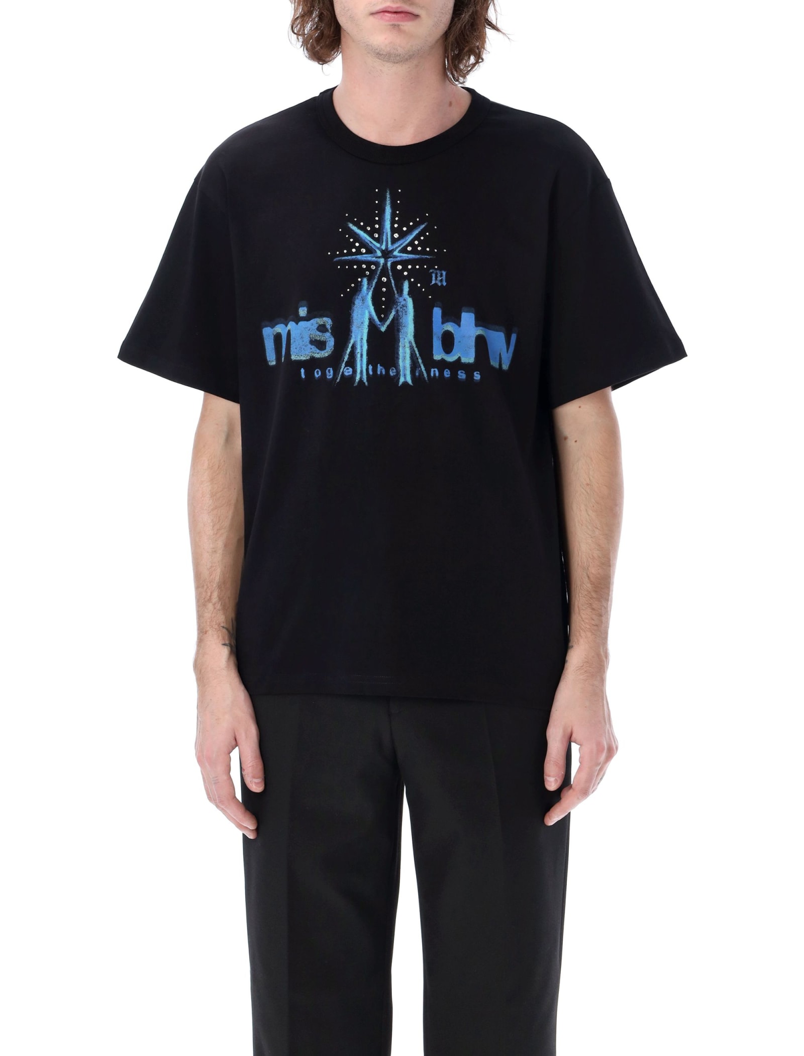Misbhv T-shirt With Round Neck And Short Sleeves In Black