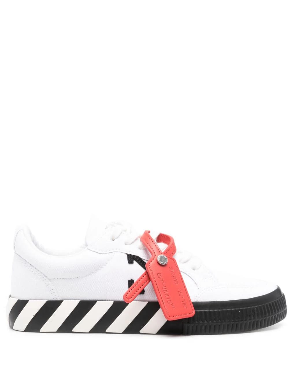 Shop Off-white White And Black Vulcanized Low Sneakers