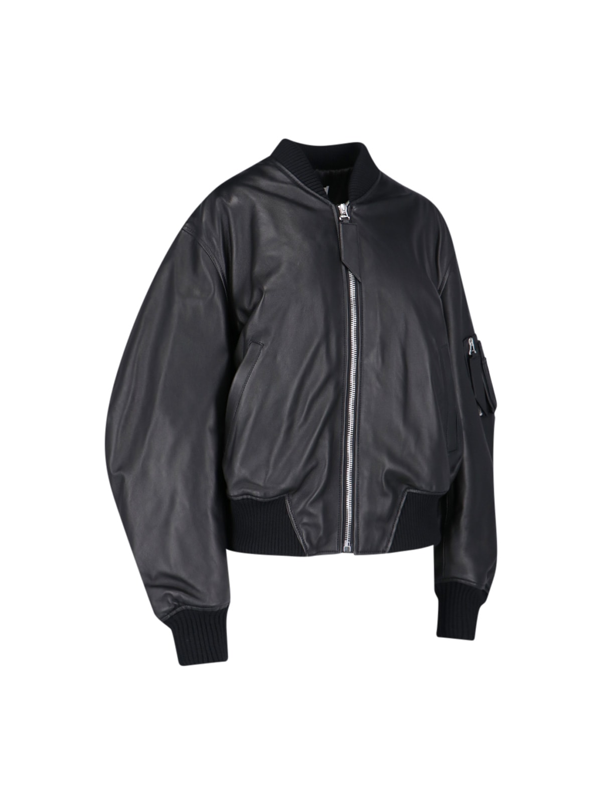 Shop Attico Anja Bomber Jacket In Black