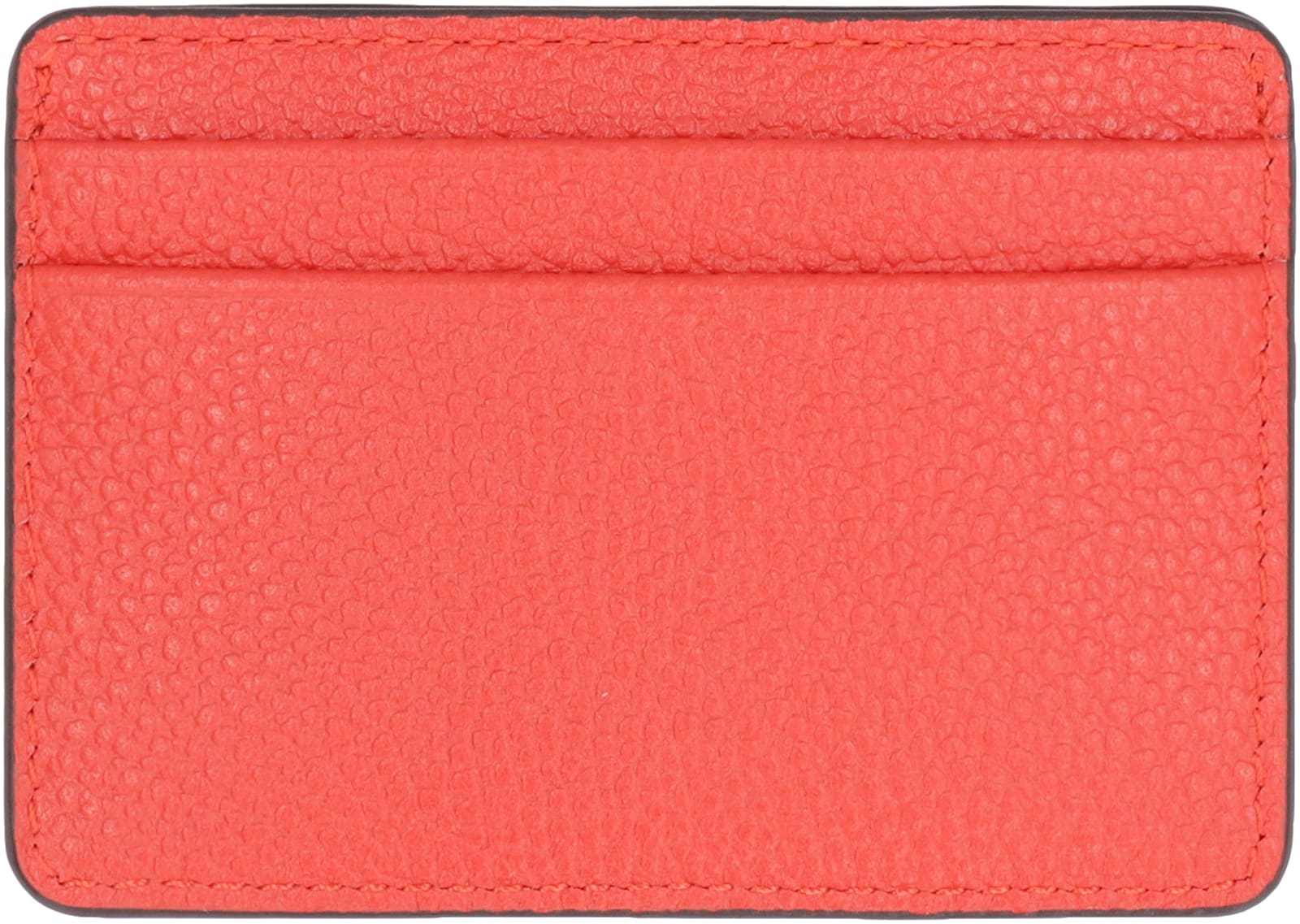 Michael Michael Kors Jet Set Leather Card Holder In Red