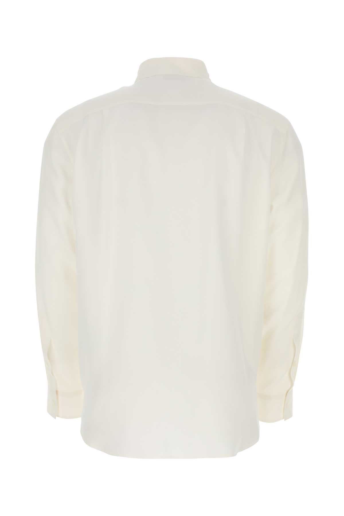 Valentino Ivory Silk Shirt In A03