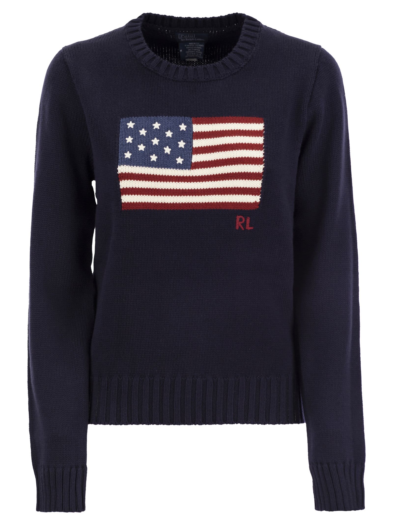 POLO RALPH LAUREN COTTON JERSEY WITH FLAG