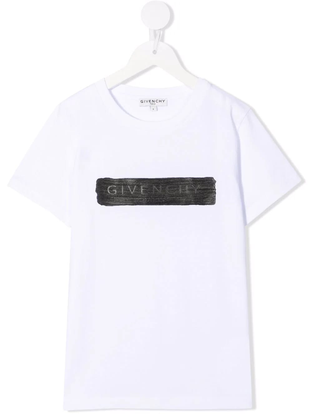 Givenchy Kids White T-shirt With Black Logo Application