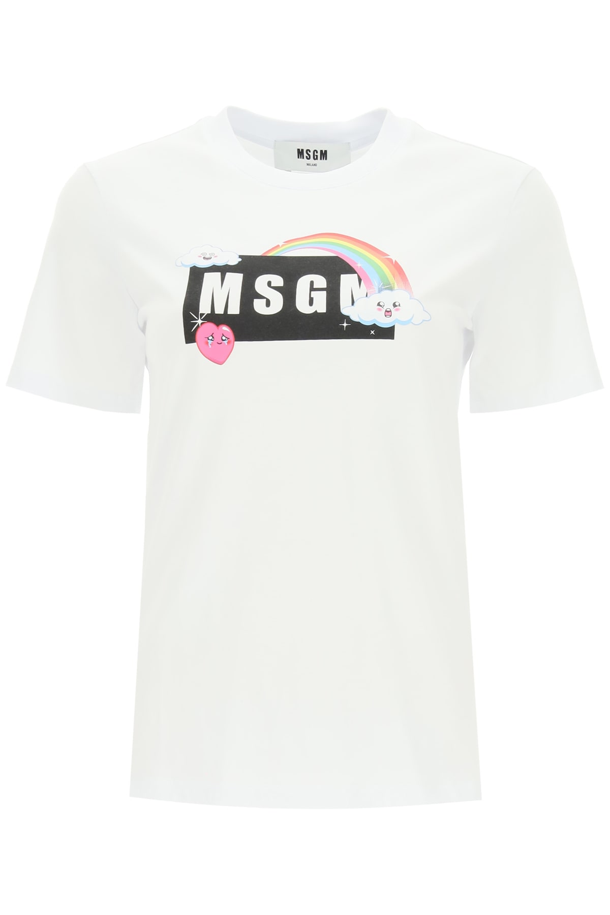 MSGM Rainbow Logo Box T-shirt