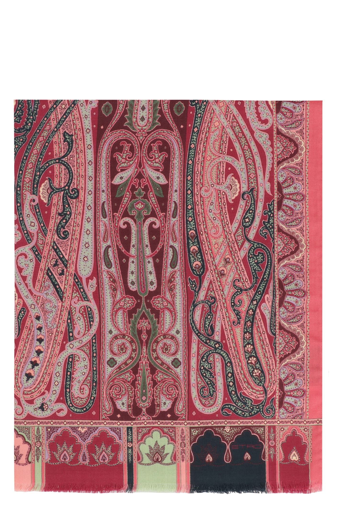 Etro Wool And Silk Scarf In Multi