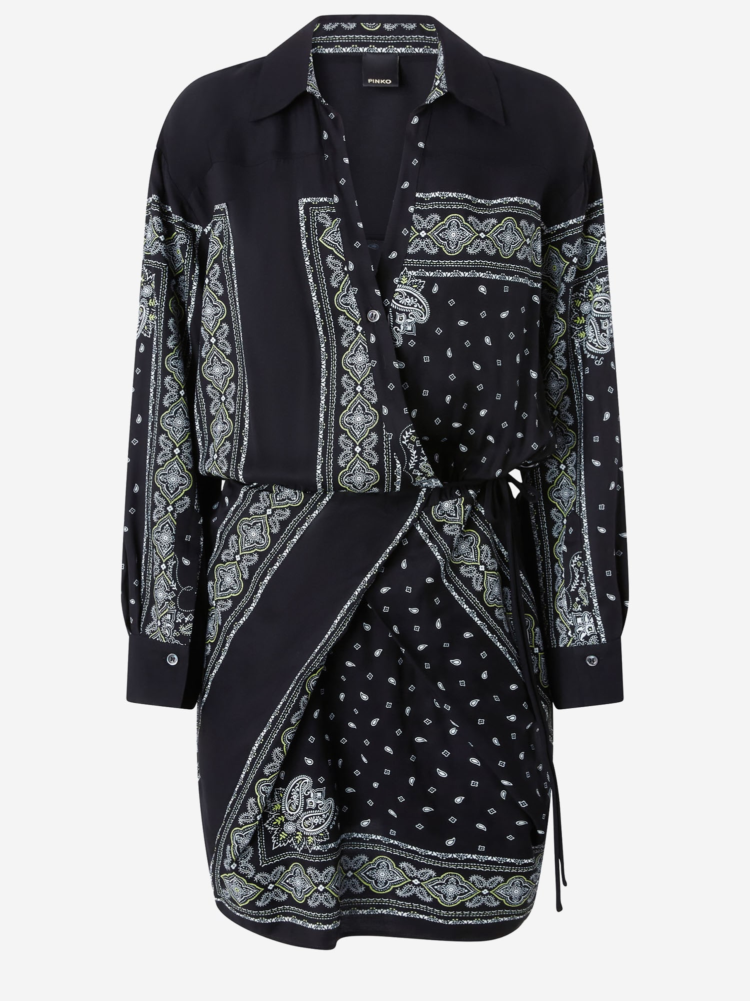 Shop Pinko Viscose Dress With Bandana Print