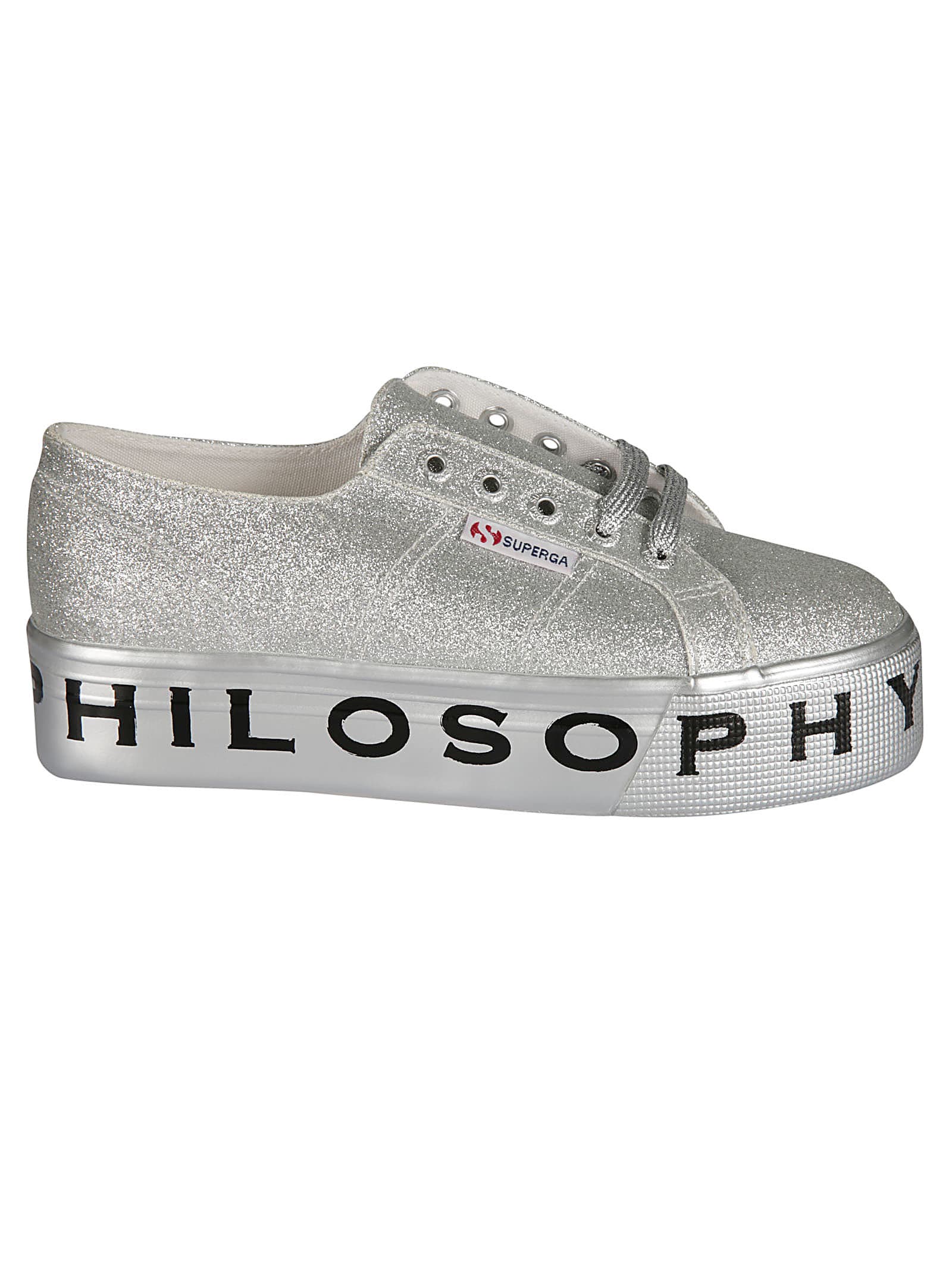 superga silver platform