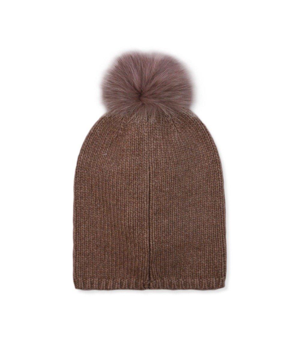 Shop Max Mara Ribbed Knit Beanie In Sabbia