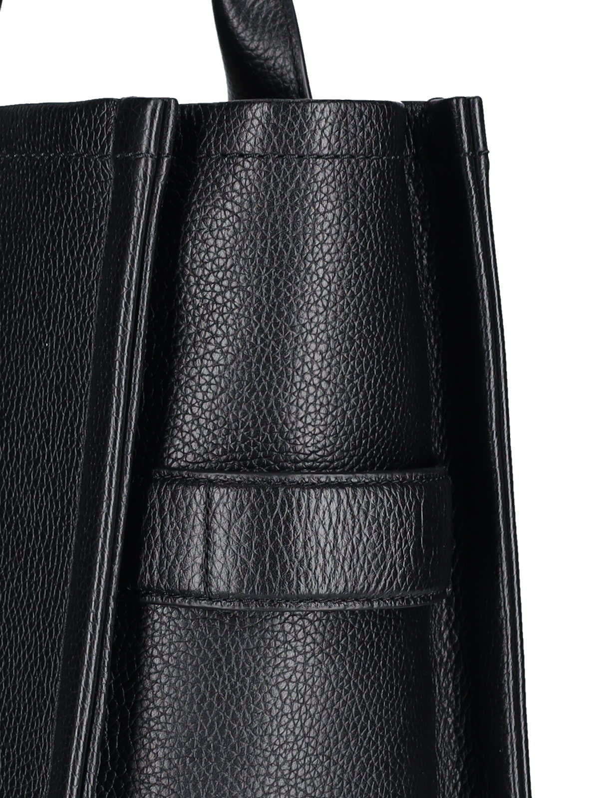 Marc Jacobs Small The Tote Bag Grain-leather In Black