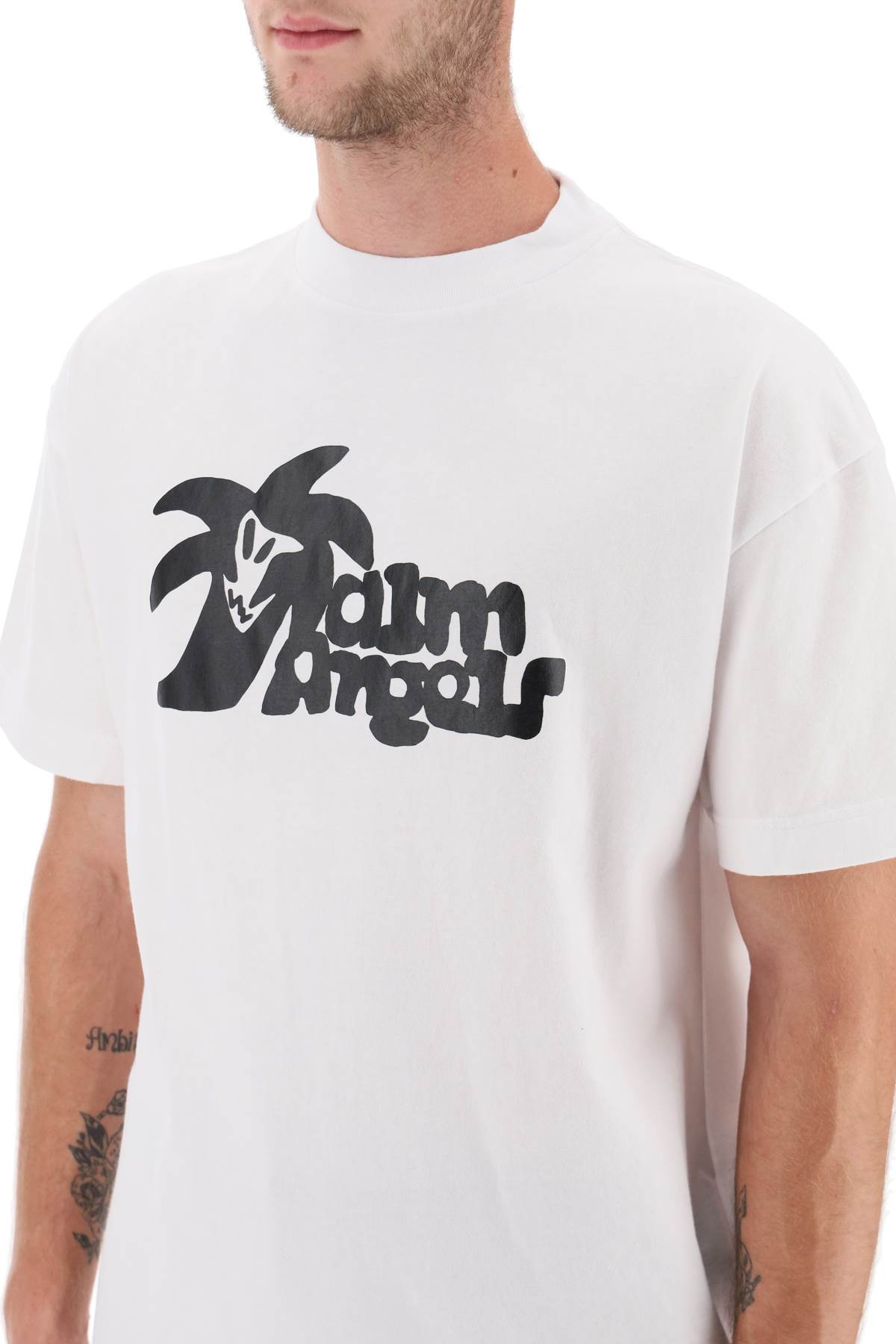 Palm Angels Sketchy Over Logo T Shirt White/black