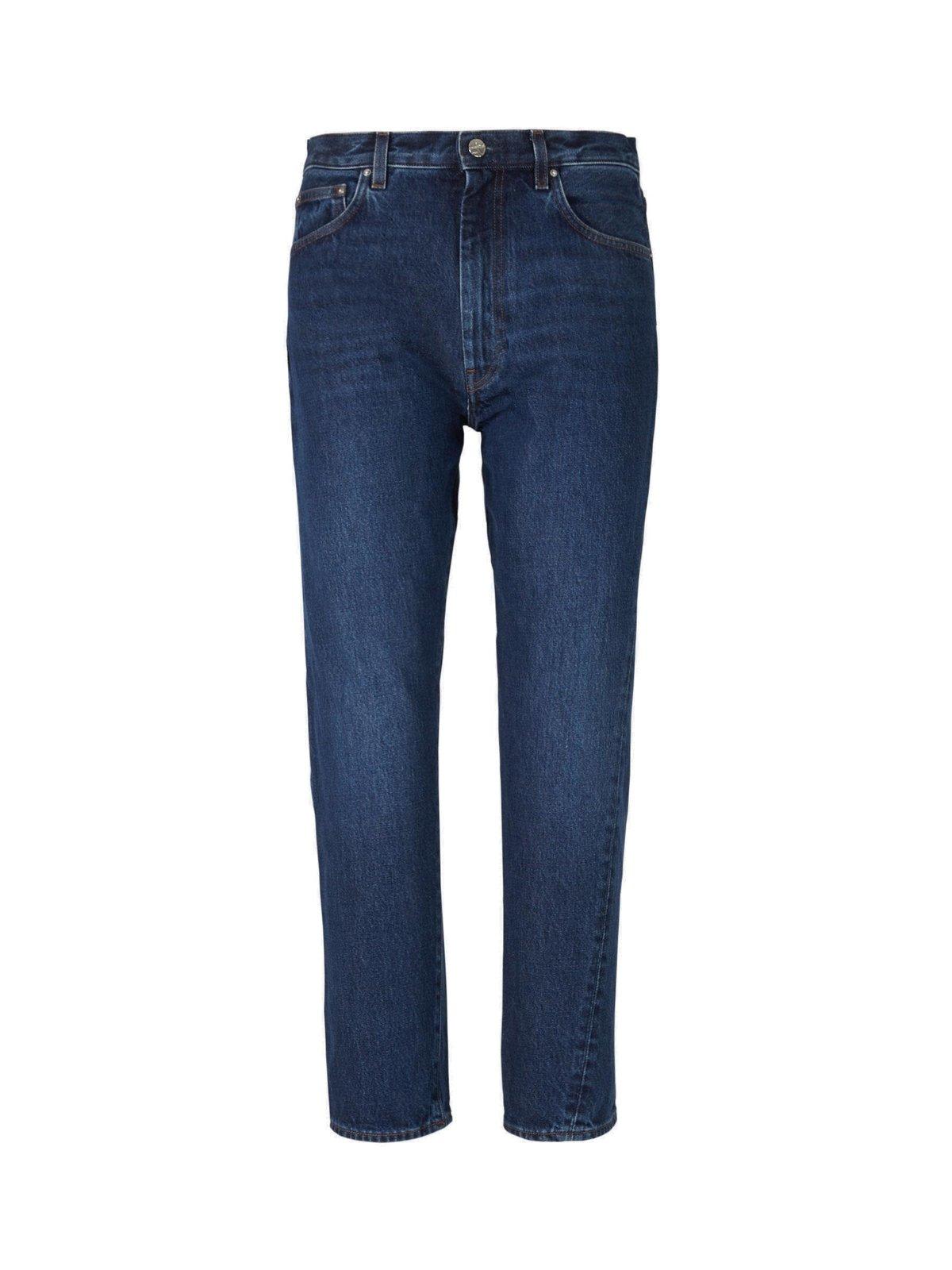 Shop Totême High-rise Straight-leg Jeans In Blue