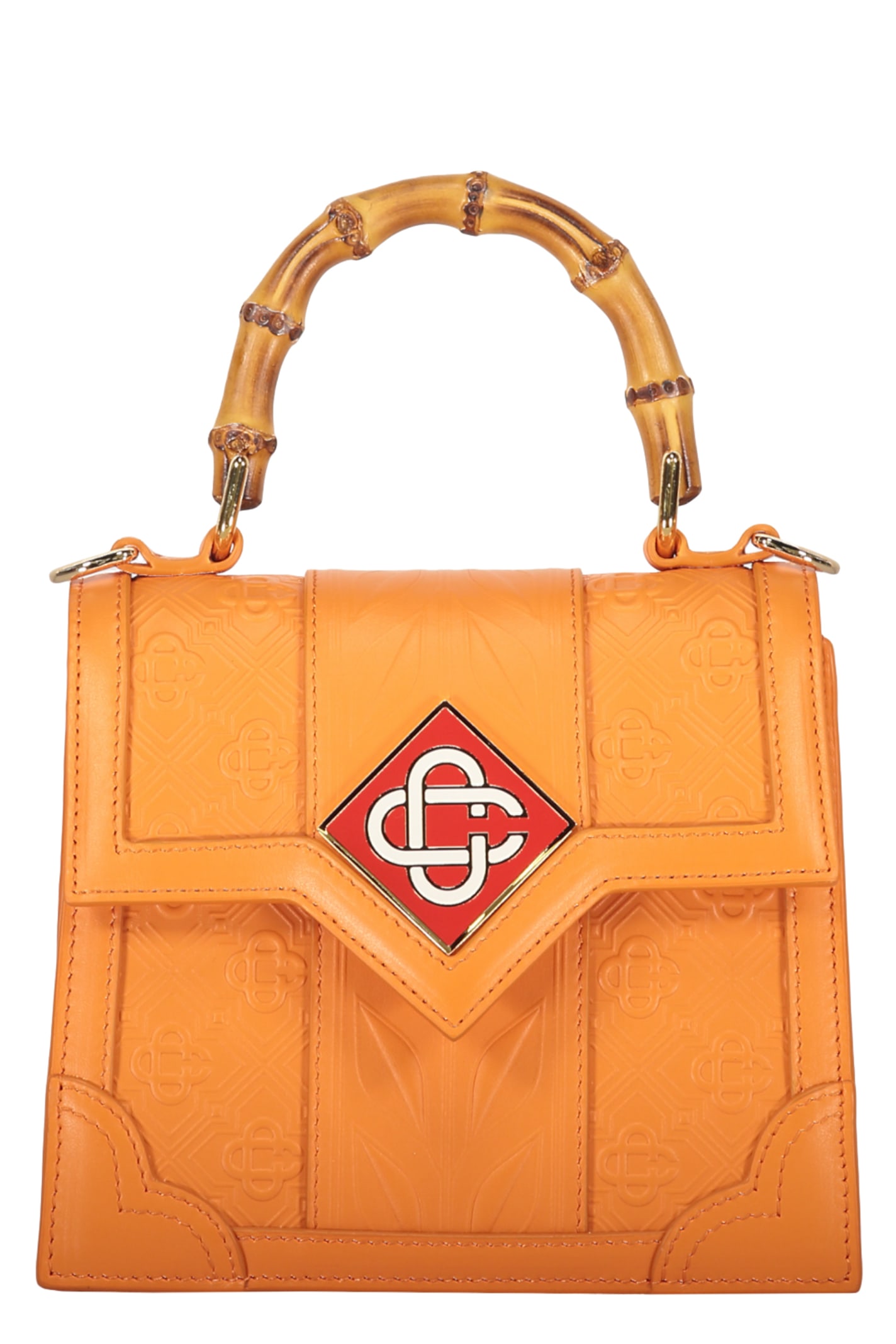 Casablanca Leather Handbag In Orange