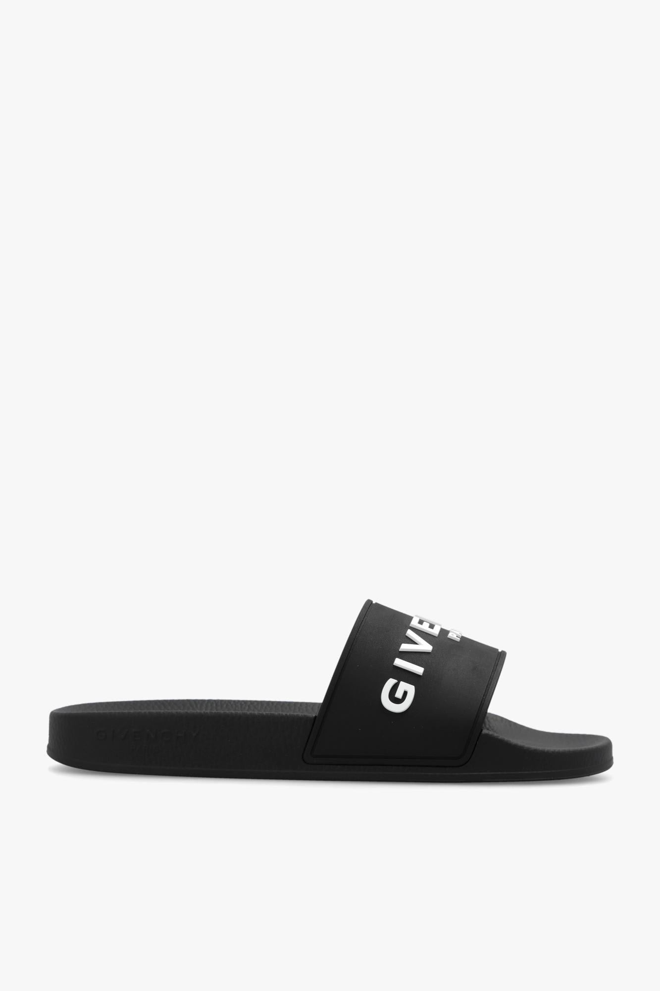 Givenchy Slides With Logo In Black