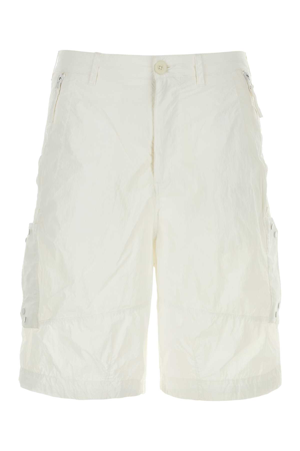 White Nylon Bermuda Shorts