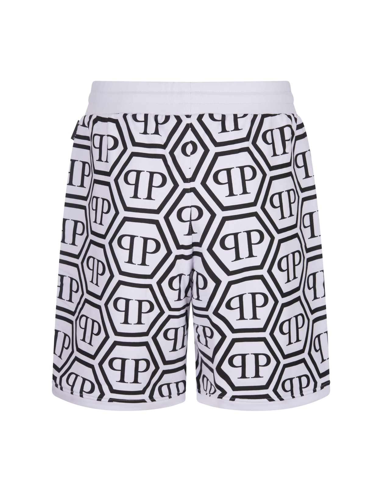 Shop Philipp Plein White Shorts With Monogram